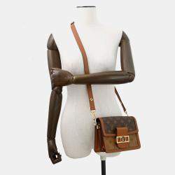 Pre Owned Louis Vuitton Dauphine Noir Monogram Reverse Canvas Size Mini