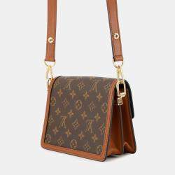 Pre Owned Louis Vuitton Dauphine Noir Monogram Reverse Canvas Size Mini