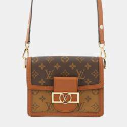 Pre Owned Louis Vuitton Dauphine Noir Monogram Reverse Canvas Size Mini