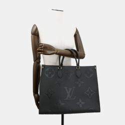 Pre Owned Louis Vuitton Onthego Noir Monogram Empreinte Leather Size Gm