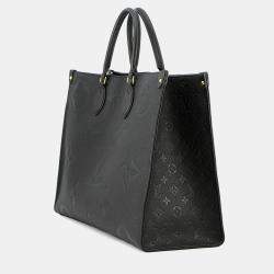 Pre Owned Louis Vuitton Onthego Noir Monogram Empreinte Leather Size Gm
