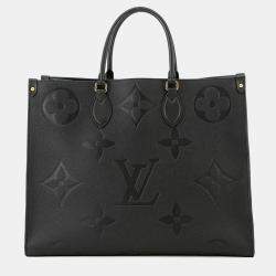 Pre Owned Louis Vuitton Onthego Noir Monogram Empreinte Leather Size Gm