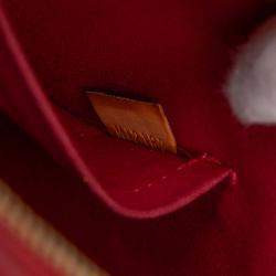 Pre Owned Louis Vuitton Red Monogram Vernis Alma BB