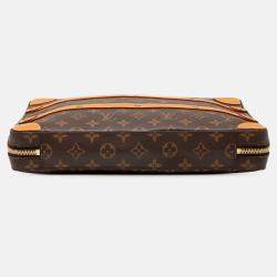 Pre Owned Louis Vuitton Brown Monogram Soft Trunk Messenger MM