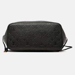 Pre Owned Louis Vuitton Black Monogram Giant Empreinte Neverfull MM