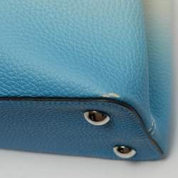 Pre Owned Louis Vuitton Ombre Blue Leather Capucines PM Bag