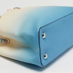 Pre Owned Louis Vuitton Ombre Blue Leather Capucines PM Bag