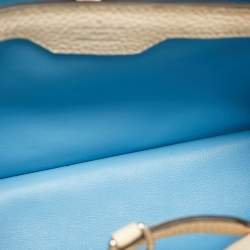 Pre Owned Louis Vuitton Ombre Blue Leather Capucines PM Bag