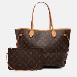 Pre Owned Louis Vuitton Brown Monogram Neverfull MM