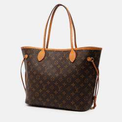 Pre Owned Louis Vuitton Brown Monogram Neverfull MM