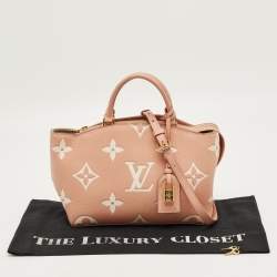 Pre Owned Louis Vuitton Rose Trianon Monogram Giant Empreinte Leather Petit Palais Bag