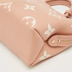 Pre Owned Louis Vuitton Rose Trianon Monogram Giant Empreinte Leather Petit Palais Bag