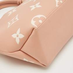 Pre Owned Louis Vuitton Rose Trianon Monogram Giant Empreinte Leather Petit Palais Bag