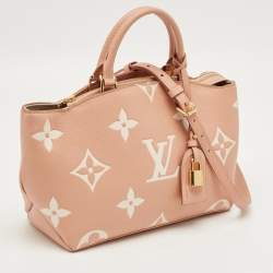 Pre Owned Louis Vuitton Rose Trianon Monogram Giant Empreinte Leather Petit Palais Bag