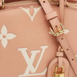Pre Owned Louis Vuitton Rose Trianon Monogram Giant Empreinte Leather Petit Palais Bag