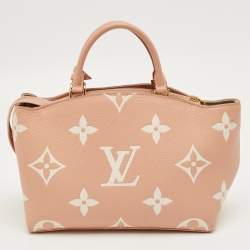 Pre Owned Louis Vuitton Rose Trianon Monogram Giant Empreinte Leather Petit Palais Bag