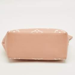 Pre Owned Louis Vuitton Rose Trianon Monogram Giant Empreinte Leather Petit Palais Bag