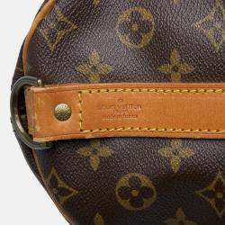 Pre Owned Louis Vuitton Brown Monogram Keepall Bandouliere 55