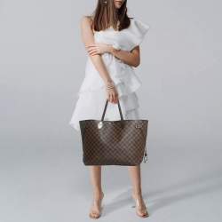 Pre Owned Louis Vuitton Damier Ebene Canvas Neverfull GM Bag