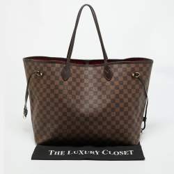 Pre Owned Louis Vuitton Damier Ebene Canvas Neverfull GM Bag