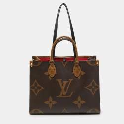 Pre Owned Louis Vuitton OnTheGo MM Reverse Monogram Canvas Giant Bag