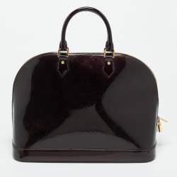 Pre Owned Louis Vuitton Alma GM Amarante Monogram Vernis Bag