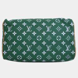 مملوكة مسبقًا حقيبة لويس فيتون سبيدي P9 بانديليير جلد أخضر مونوجرام 40