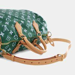 مملوكة مسبقًا حقيبة لويس فيتون سبيدي P9 بانديليير جلد أخضر مونوجرام 40