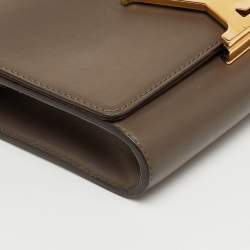 Pre Owned Louis Vuitton Brown Leather Chain Louise MM Bag