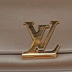 Pre Owned Louis Vuitton Brown Leather Chain Louise MM Bag