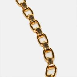 Pre Owned Louis Vuitton Brown Leather Chain Louise MM Bag