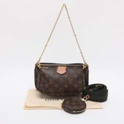 Pre Owned Louis Vuitton Multi Pochette Accessories Brown Monogram Canvas Bag