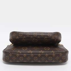 Pre Owned Louis Vuitton Multi Pochette Accessories Brown Monogram Canvas Bag