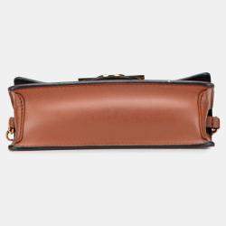 مملوكة مسبقًا محفظة لوي فيتون دوفين بقفل سلسلة بنية مونوغرام معكوسة