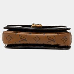 مملوكة مسبقًا حقيبة لوي فيتون ميني بوشيت ميتيس إبي جلد لامع أسود ومونوغرام ريفيرس