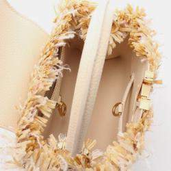 Pre Owned حقيبة لوي فيتون كابوسينز بي بي قماش جلد ورافيا بيج/متعدد الألوان