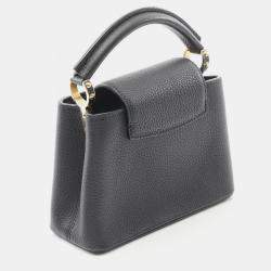 Pre Owned Louis Vuitton Capucines Mini Handbag Leather Black