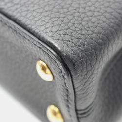 Pre Owned Louis Vuitton Capucines Mini Handbag Leather Black