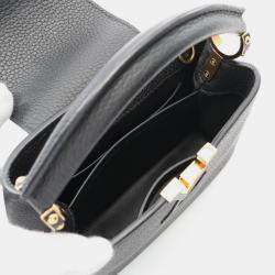 Pre Owned Louis Vuitton Capucines Mini Handbag Leather Black