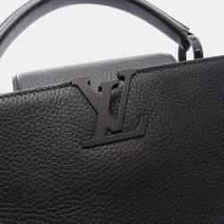 Pre Owned Louis Vuitton Capucines Bb Handbag Taurillon Leather Black