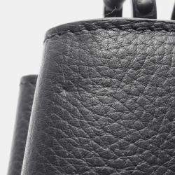 Pre Owned Louis Vuitton Capucines Bb Handbag Taurillon Leather Black