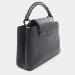 Pre Owned Louis Vuitton Capucines Bb Handbag Taurillon Leather Black