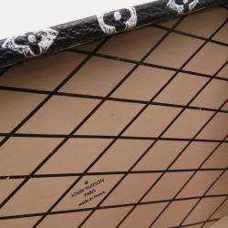 Pre Owned Louis Vuitton Monogram Catgram Petite Malle Shoulder Bag Clutch In Black