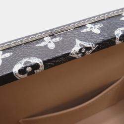 Pre Owned Louis Vuitton Monogram Catgram Petite Malle Shoulder Bag Clutch In Black