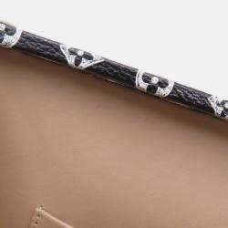 Pre Owned Louis Vuitton Monogram Catgram Petite Malle Shoulder Bag Clutch In Black