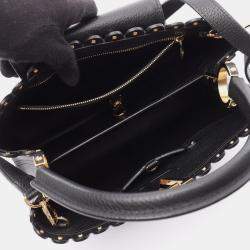 Pre Owned حقيبة لويس فويتون كابوسين PM جلد توريلون أسود