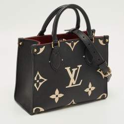 مملوكة مسبقًا Louis Vuitton OnTheGo Pm Black/Beige Empreinte Leather Bag