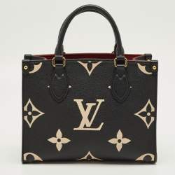 مملوكة مسبقًا Louis Vuitton OnTheGo Pm Black/Beige Empreinte Leather Bag