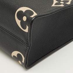 مملوكة مسبقًا Louis Vuitton OnTheGo Pm Black/Beige Empreinte Leather Bag