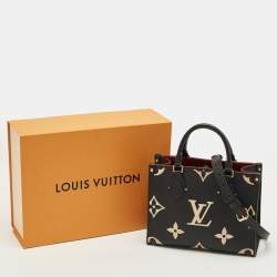 مملوكة مسبقًا Louis Vuitton OnTheGo Pm Black/Beige Empreinte Leather Bag